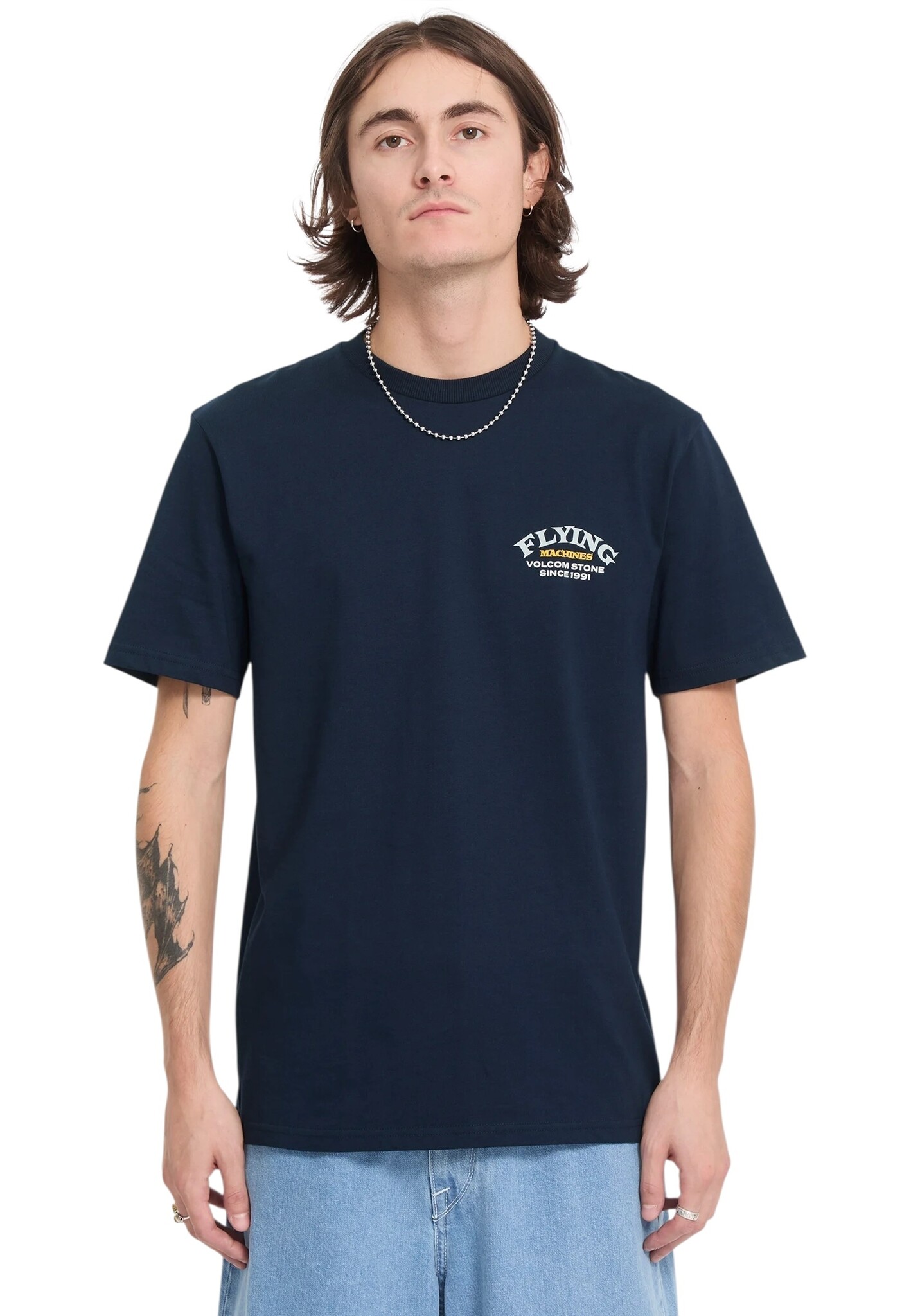 Volcom Flying Machine S/S T-Shirt - Marine