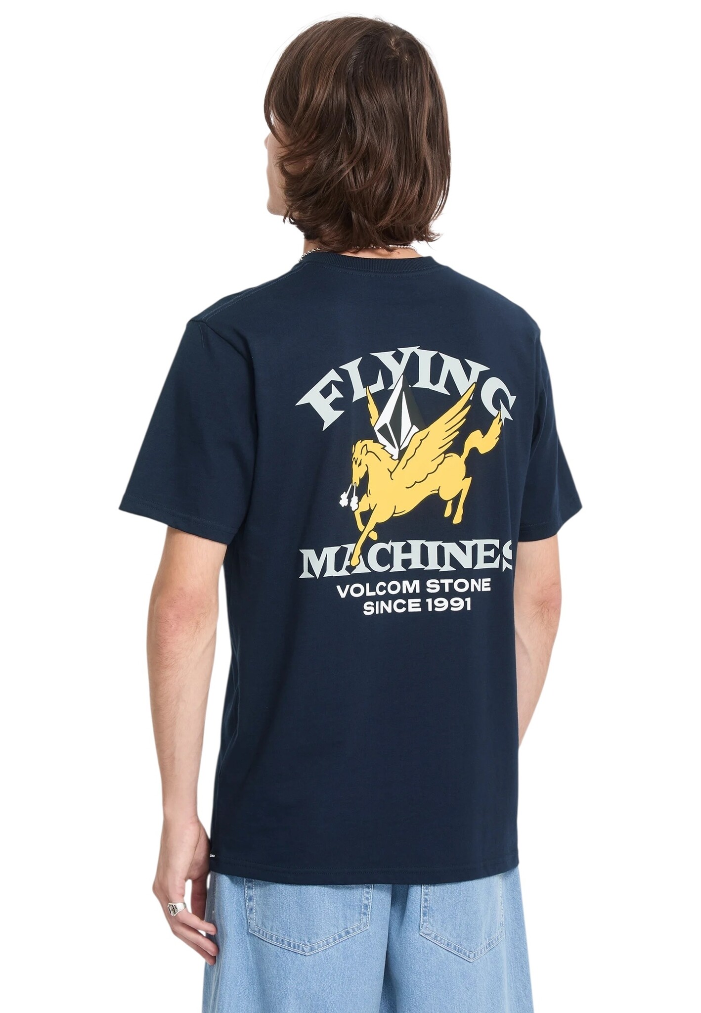 Volcom Flying Machine S/S T-Shirt - Marine