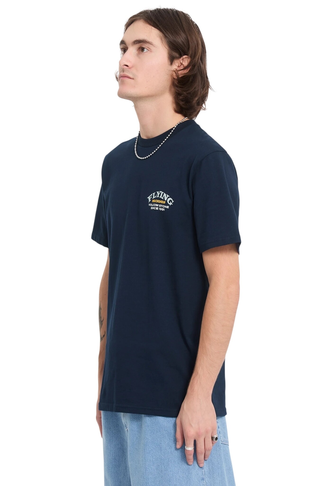 Volcom Flying Machine S/S T-Shirt - Marine