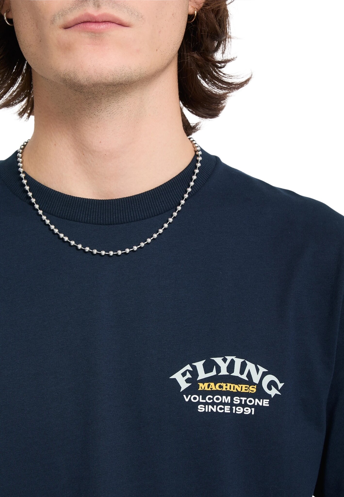 Volcom Flying Machine S/S T-Shirt - Marine