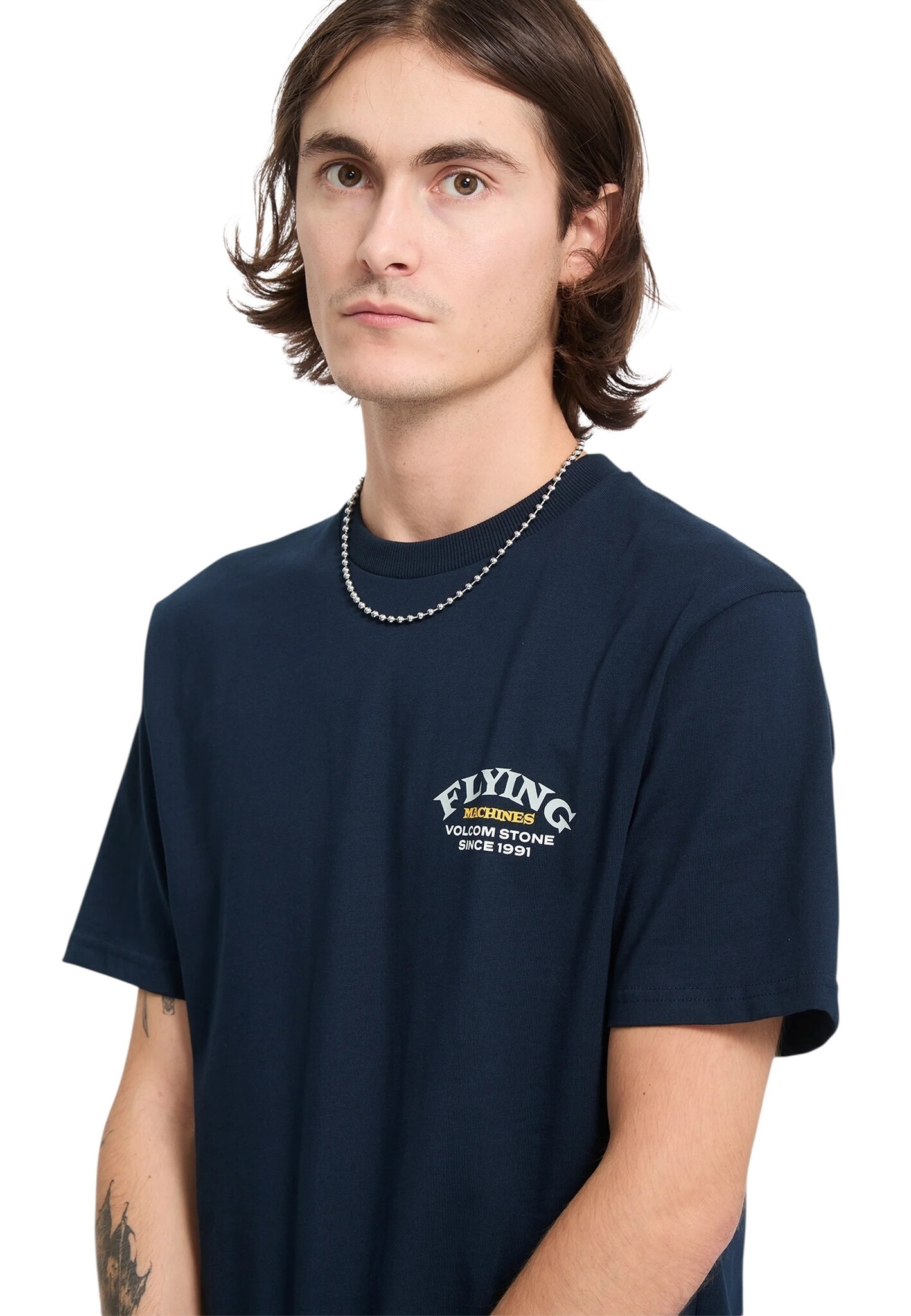 Volcom Flying Machine S/S T-Shirt - Marine