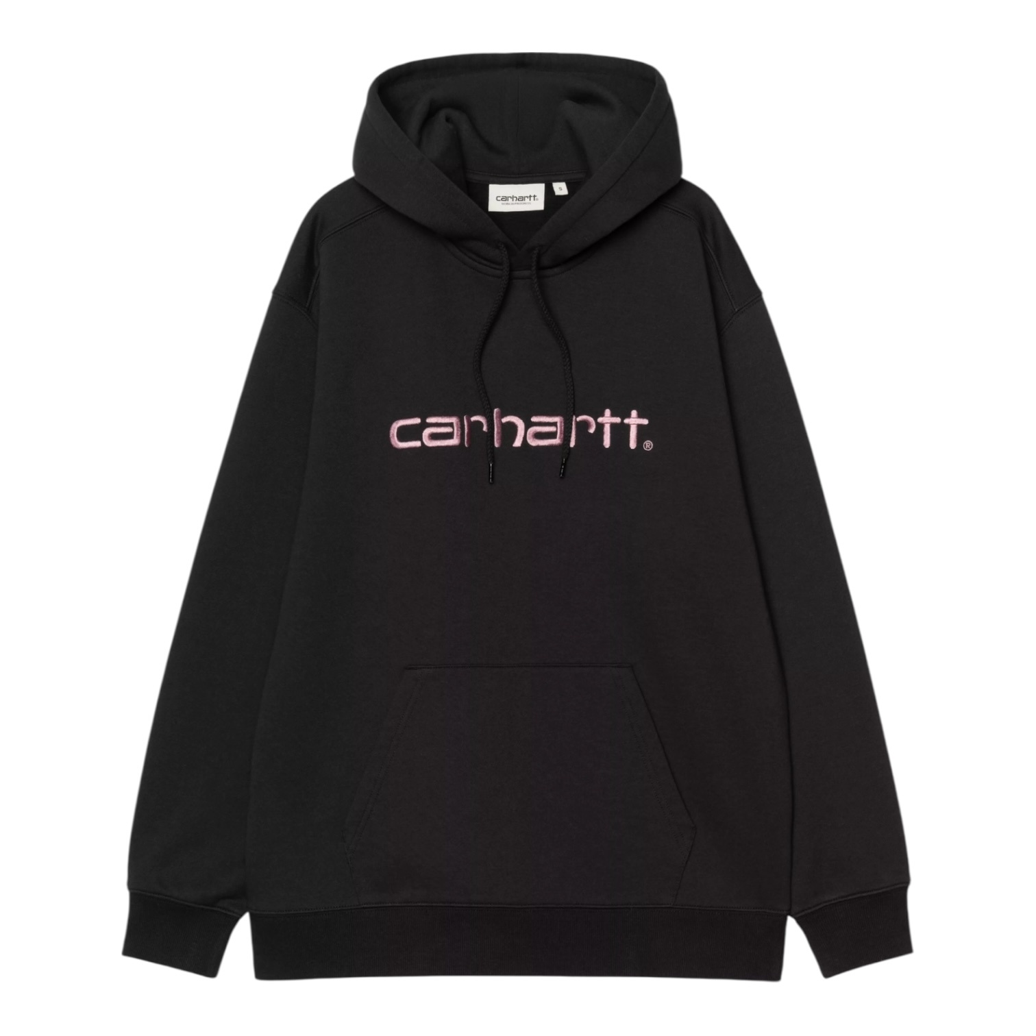 Carhartt WIP W' Hooded Carhartt Sweat - Black/Hortensia