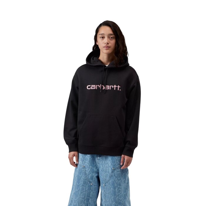 Carhartt WIP W' Hooded Carhartt Sweat - Black/Hortensia
