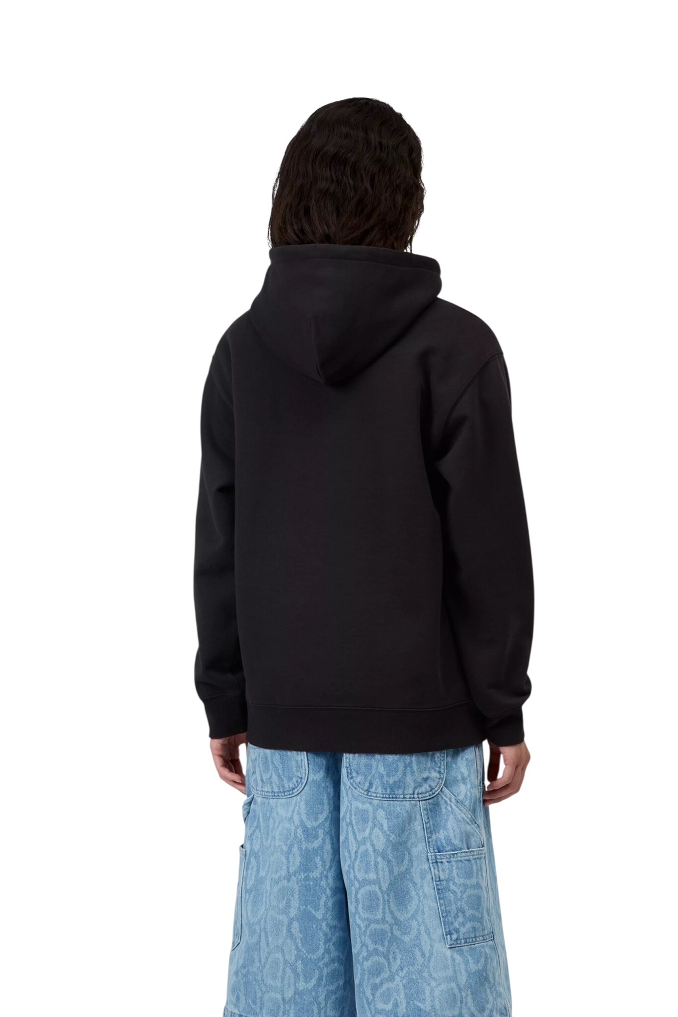 Carhartt WIP W' Hooded Carhartt Sweat - Black/Hortensia