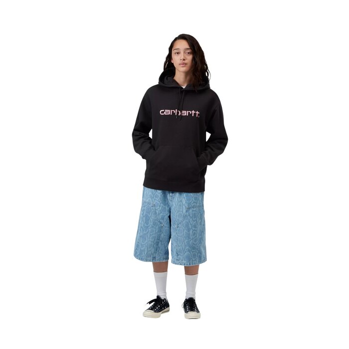 Carhartt WIP W' Hooded Carhartt Sweat - Black/Hortensia