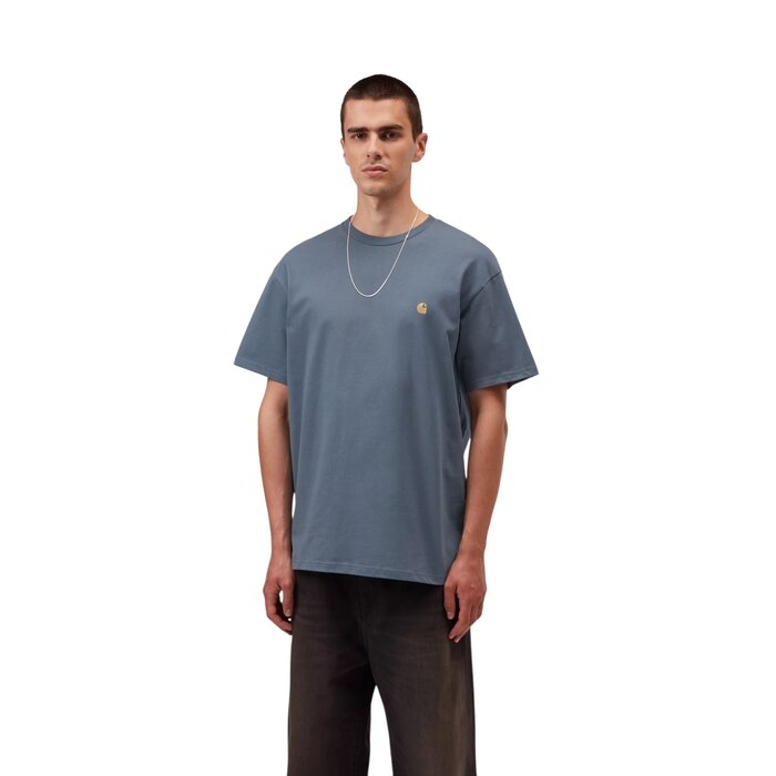 Carhartt WIP S/S Chase T-Shirt - Icesheet/Gold