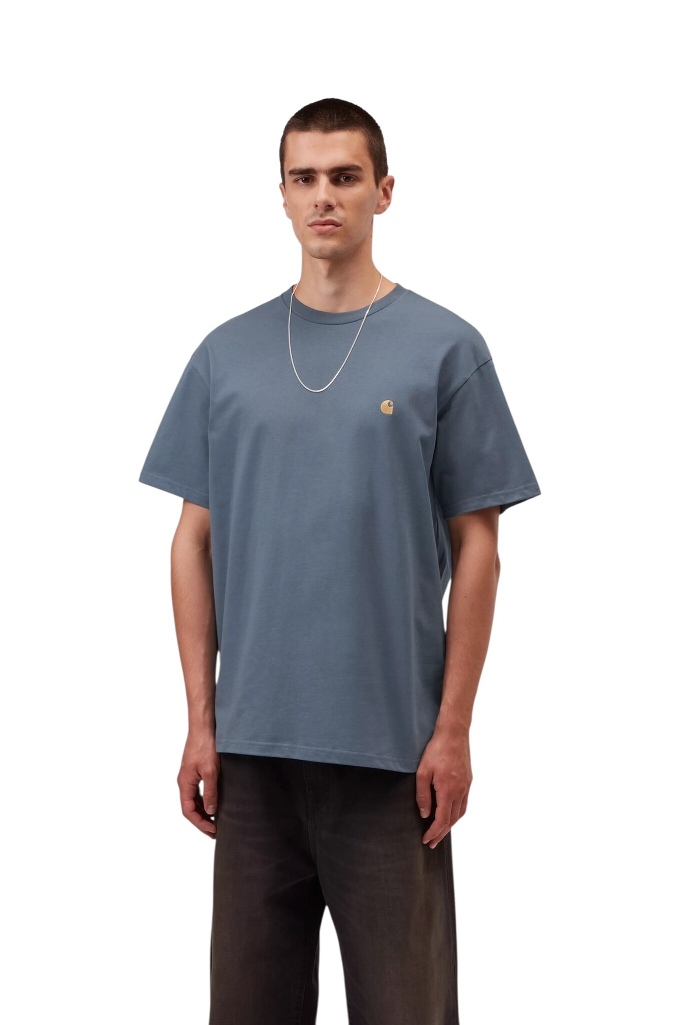 Carhartt WIP S/S Chase T-Shirt - Icesheet/Gold