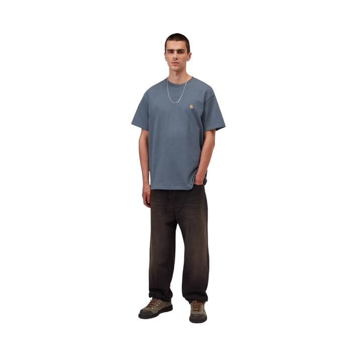 Carhartt WIP S/S Chase T-Shirt - Icesheet/Gold