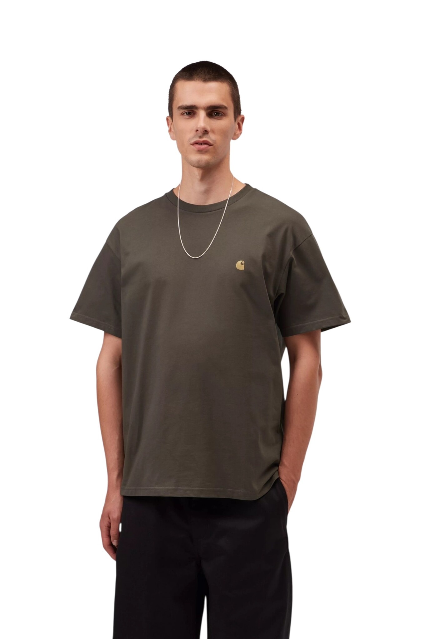 Carhartt WIP S/S Chase T-Shirt - Shungite/Gold