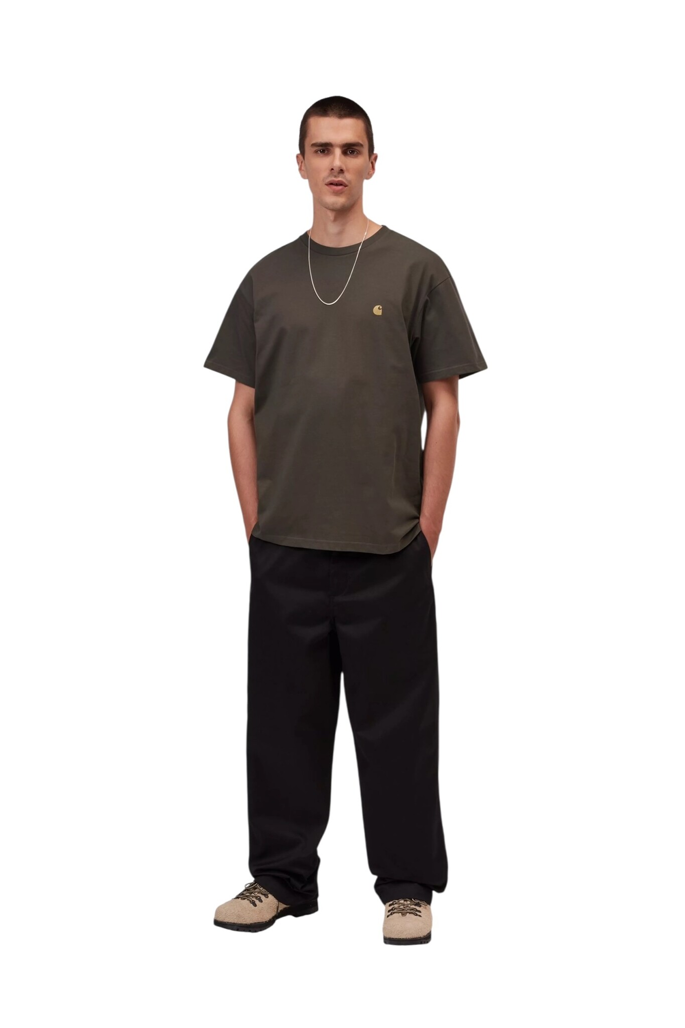 Carhartt WIP S/S Chase T-Shirt - Shungite/Gold