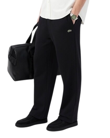 Lacoste Pantalon de survêtement molleton relaxed fit - Noir