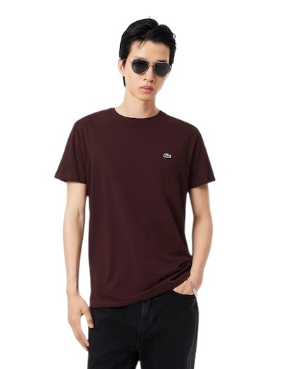 Lacoste T-shirt coton Pima léger - Marron