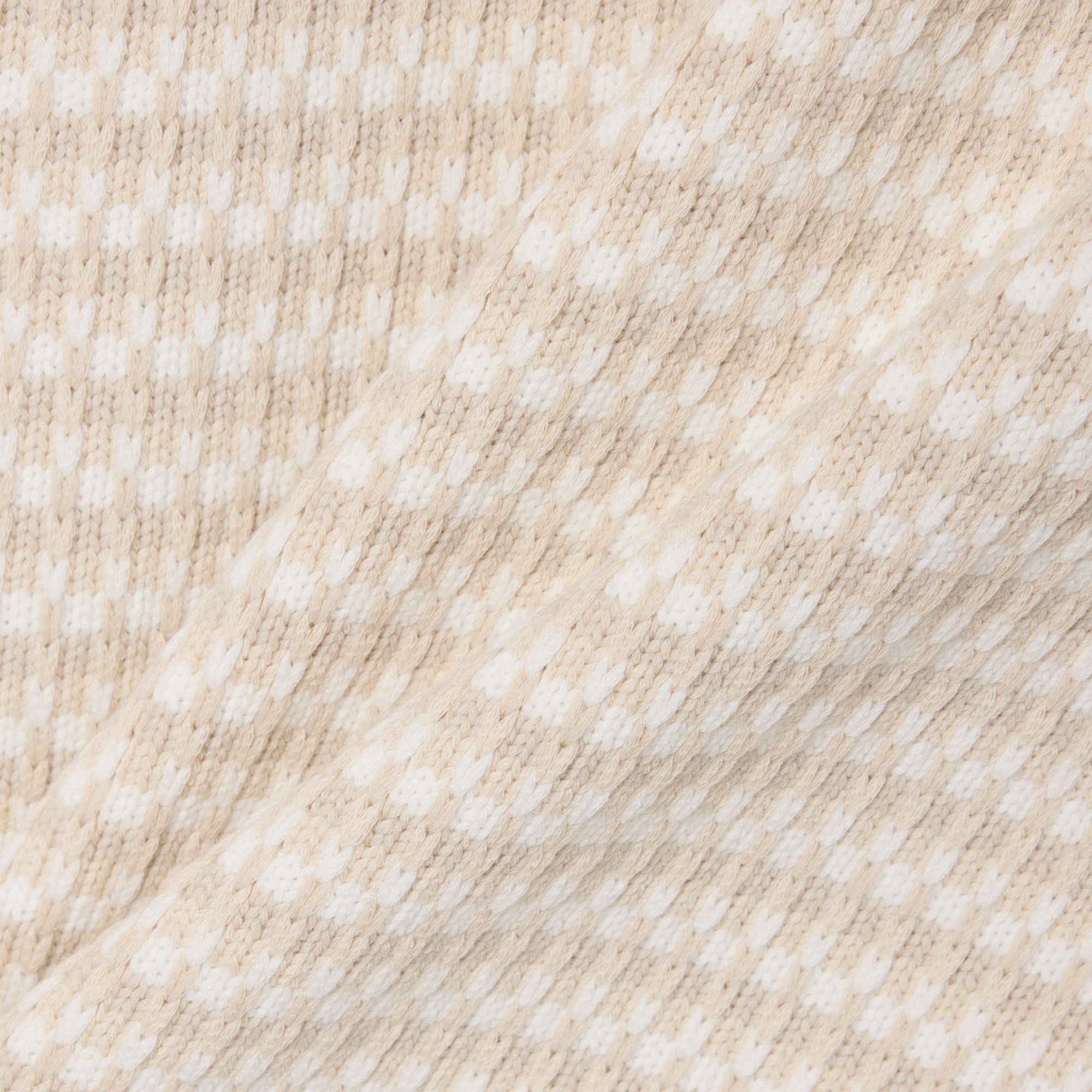 Lacoste Pull Sans Manches Rayé - Beige/Gris Clair/Blanc