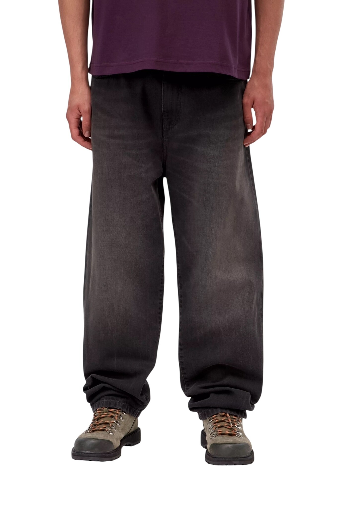 Carhartt WIP Aaron Pant - Black (Tobacco Used Wash)