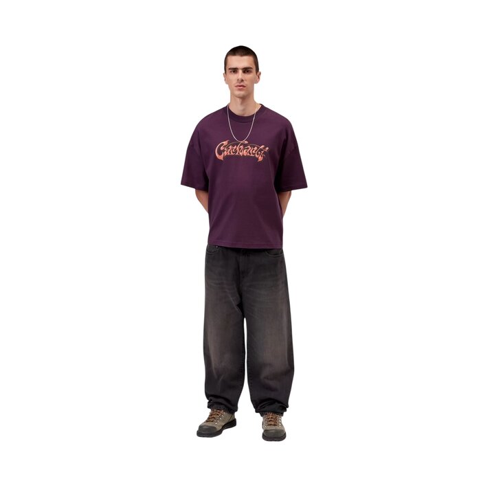 Carhartt WIP Aaron Pant - Black (Tobacco Used Wash)