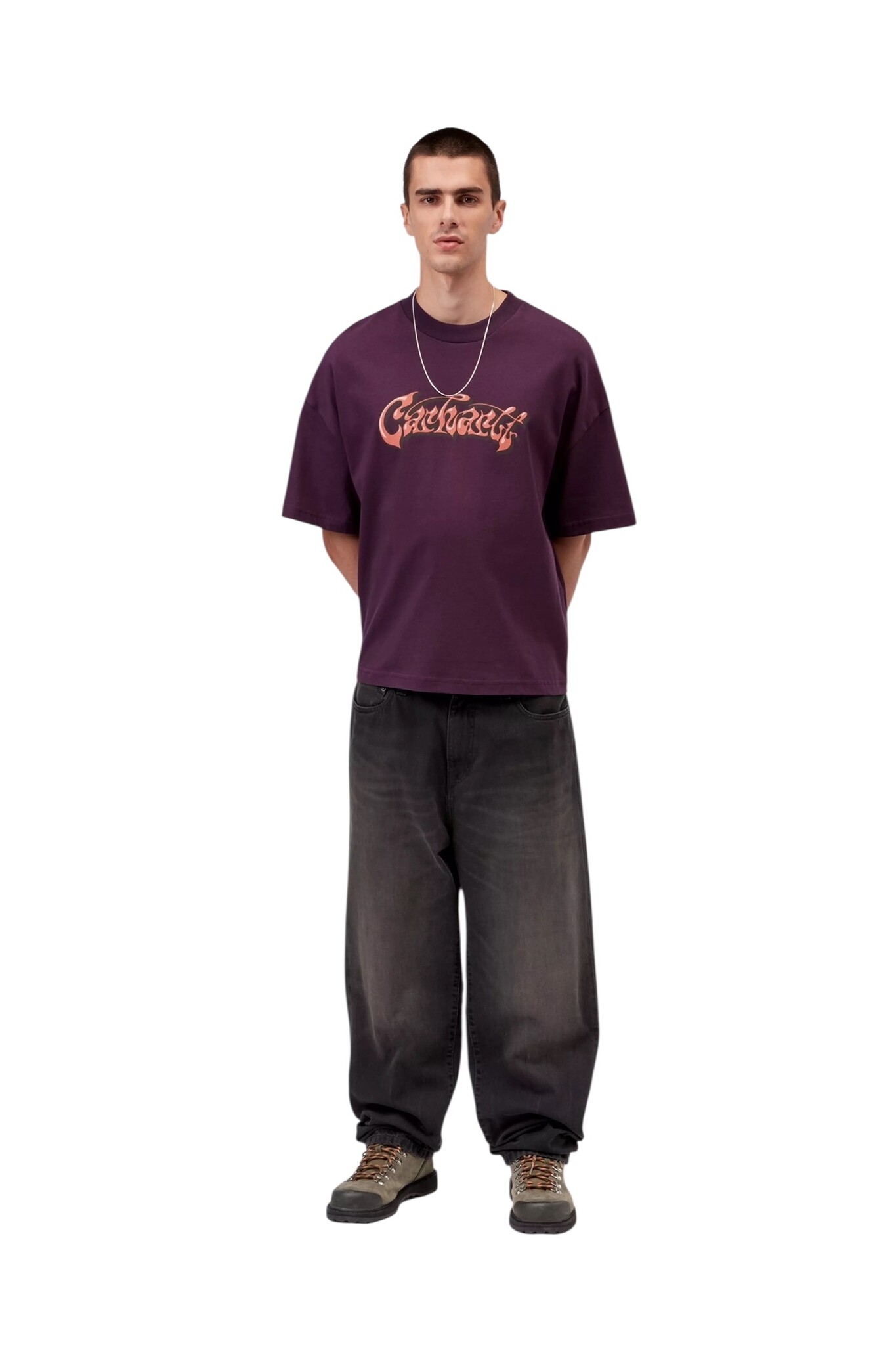 Carhartt WIP Aaron Pant - Black (Tobacco Used Wash)