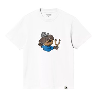 Carhartt WIP W' S/S Slingshot T-Shirt - White (Heavy Stone Wash)