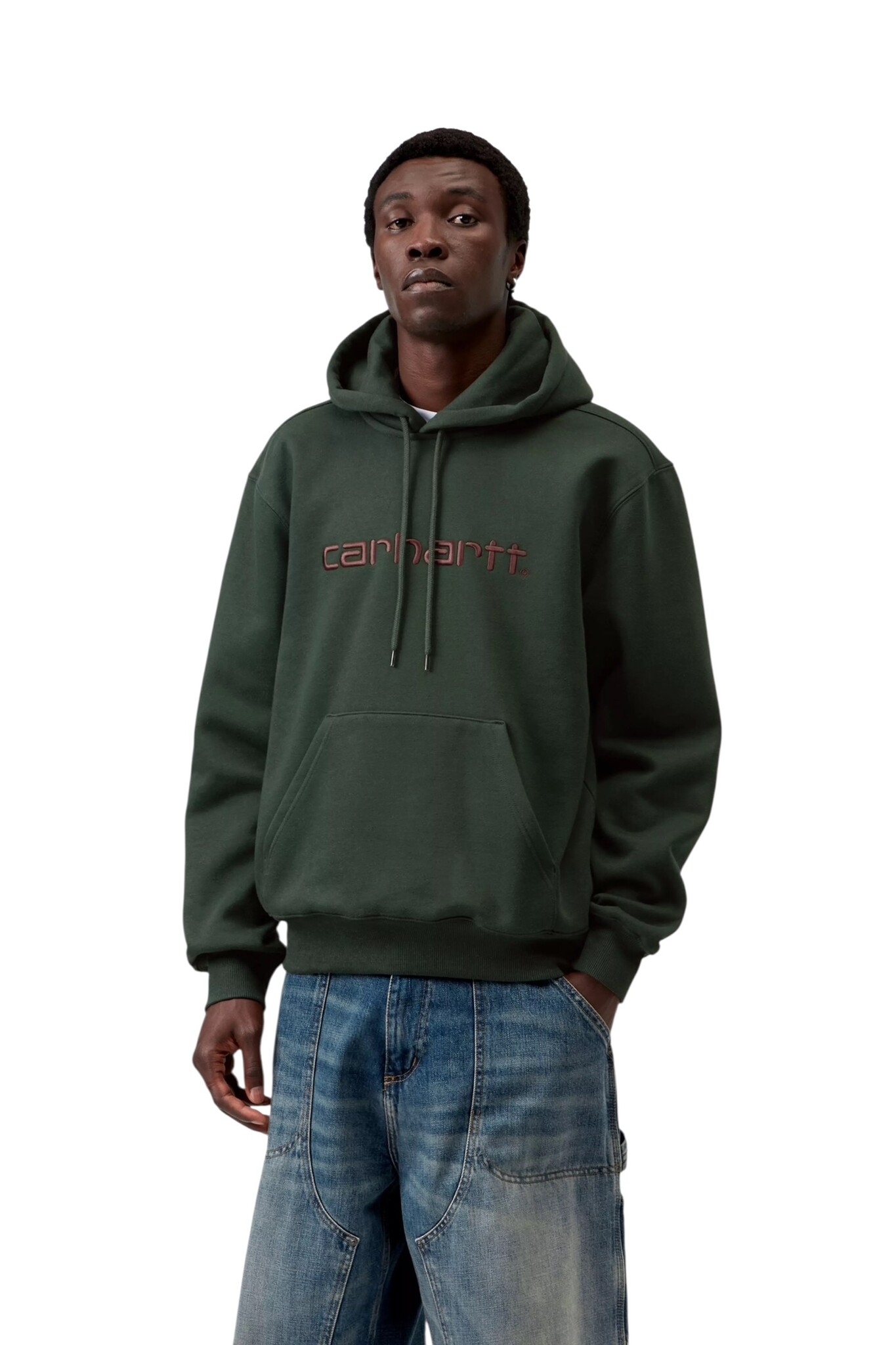 Carhartt WIP Hooded Carhartt Sweat - Dark Navy/Dark Scarab