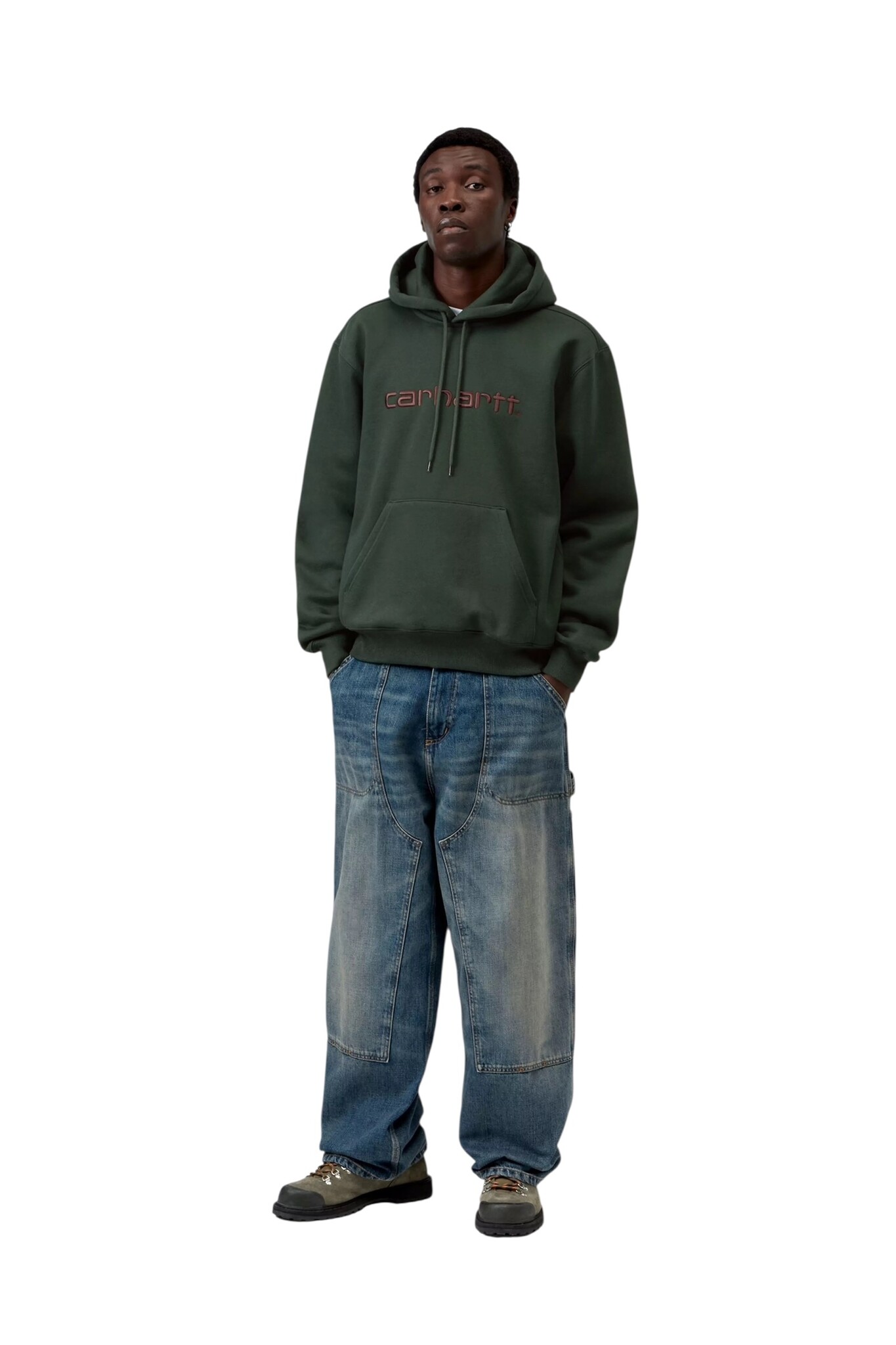 Carhartt WIP Hooded Carhartt Sweat - Dark Navy/Dark Scarab