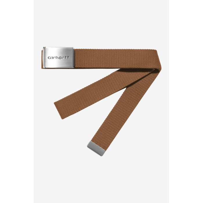 Carhartt WIP Clip Belt Chrome - WIP H Brown