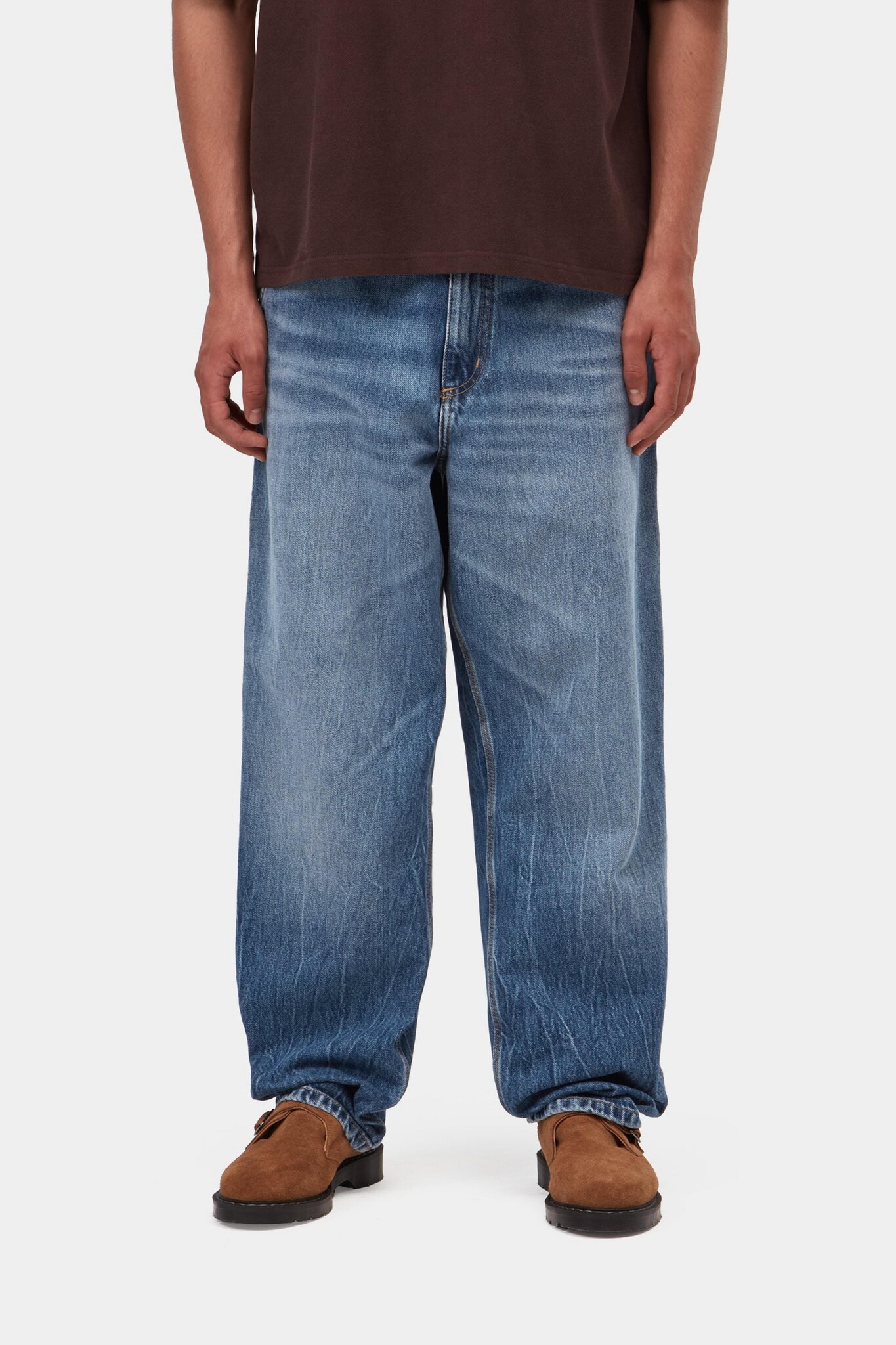 Carhartt WIP Single Knee Pant - Blue Marble Used Wash