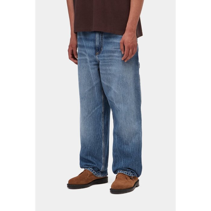 Carhartt WIP Single Knee Pant - Blue Marble Used Wash