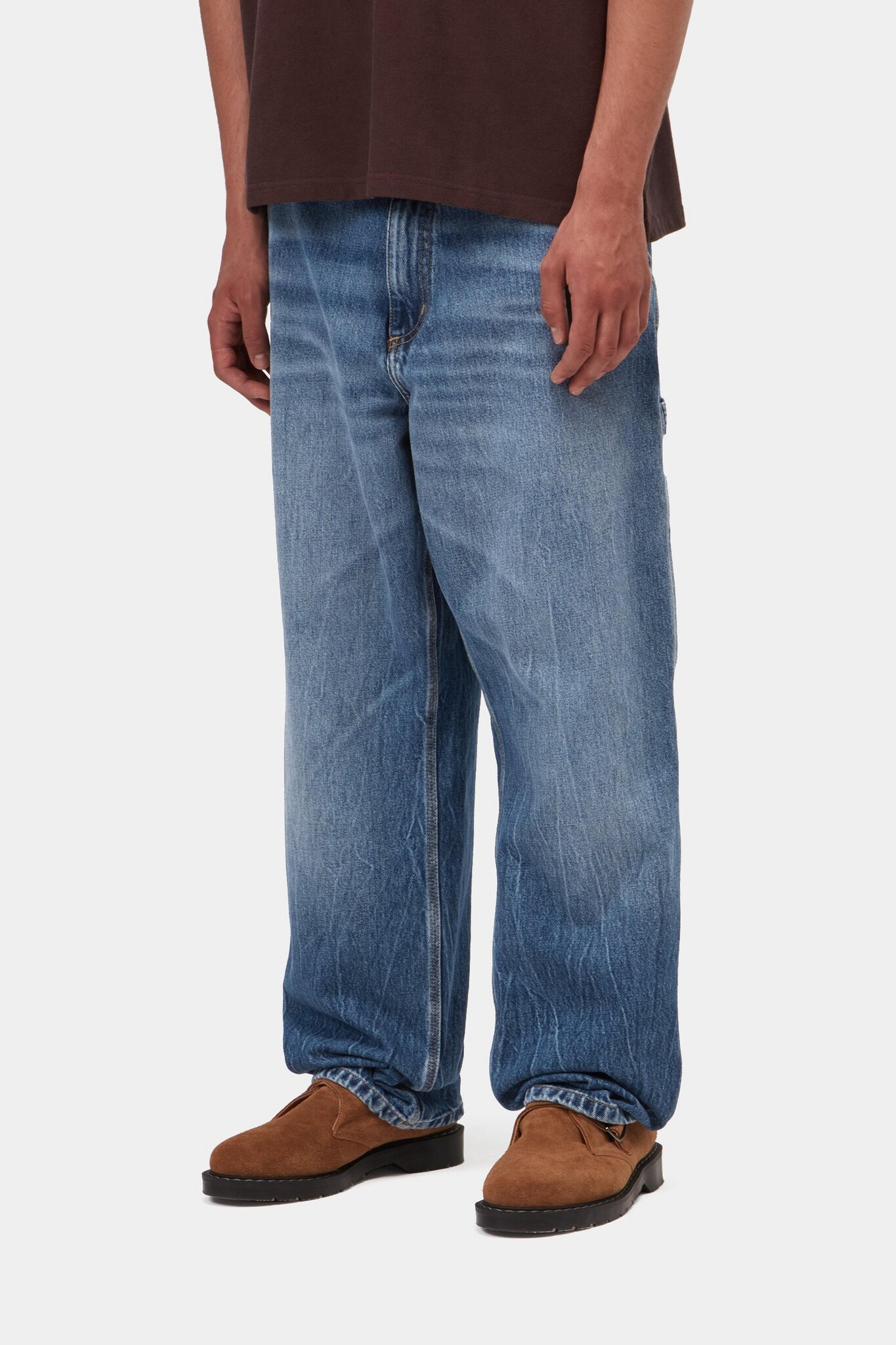Carhartt WIP Single Knee Pant - Blue Marble Used Wash