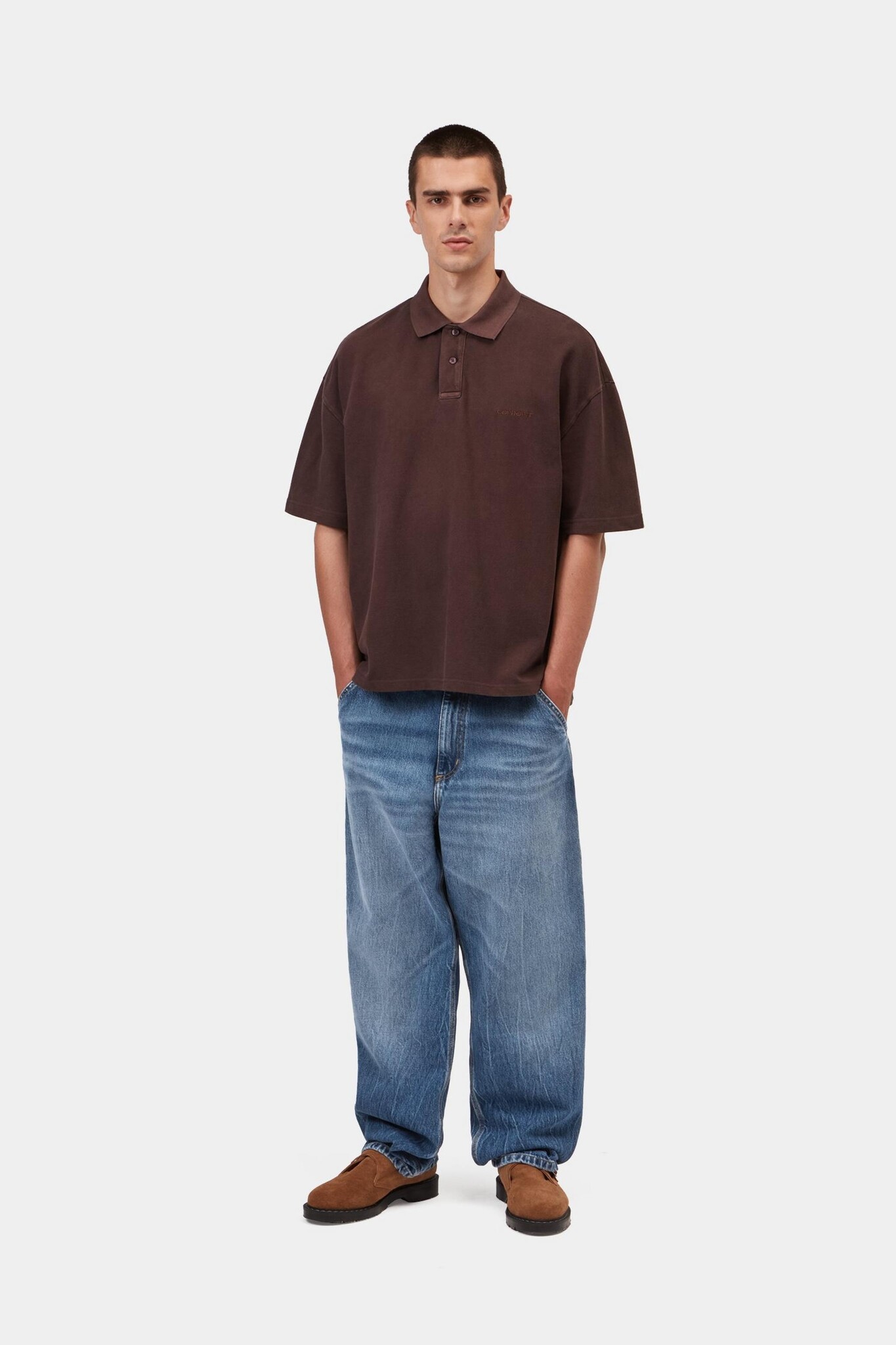 Carhartt WIP Single Knee Pant - Blue Marble Used Wash