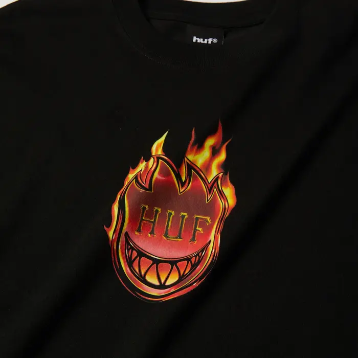 Huf Spitfire Flame Galaxies S/S Tee - Black