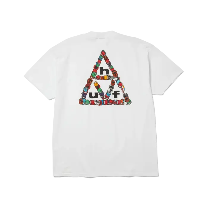 Huf Spitfire Sticker TT S/S Tee - White