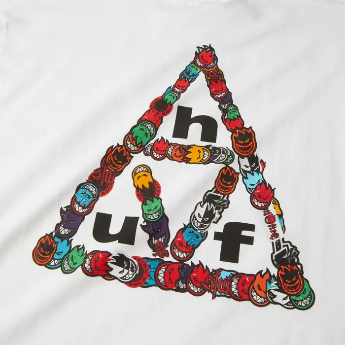 Huf Spitfire Sticker TT S/S Tee - White