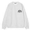 Arch Script Sweat - Ash heather/Dark Navy ( Stone Washed )