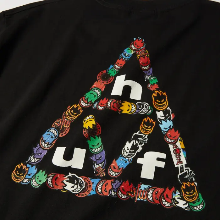 Huf Spitfire Sticker TT S/S Tee - Black