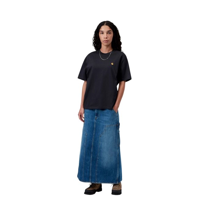 Carhartt WIP W' S/S Chase T-Shirt - Dark Navy/Gold