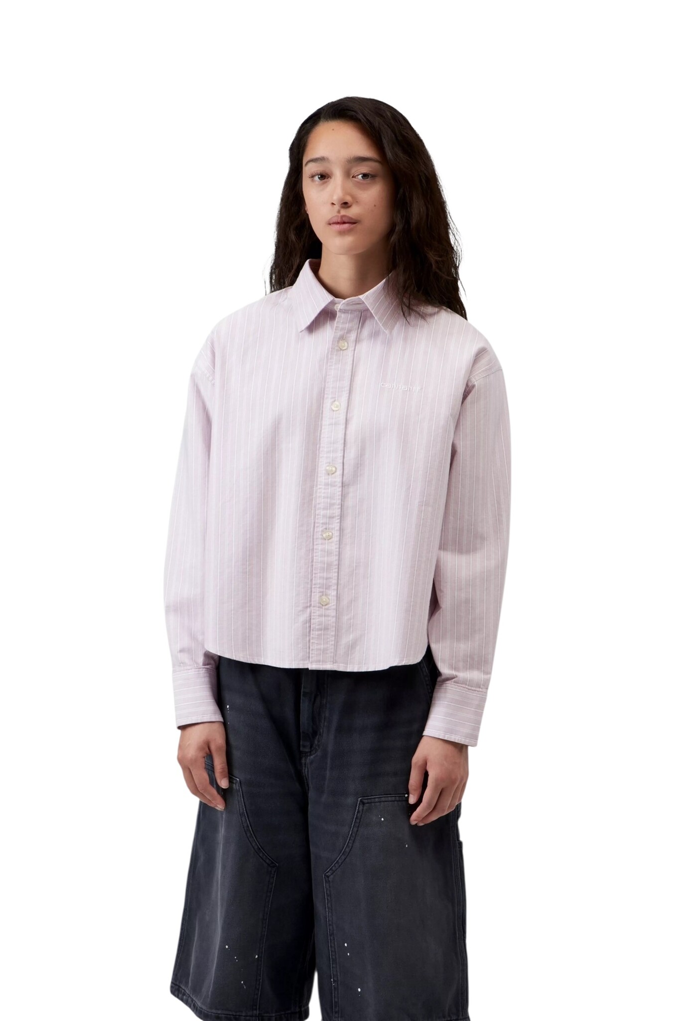 Carhartt WIP W' L/S Kanan Shirt - Kanan Stripe/Hortensia