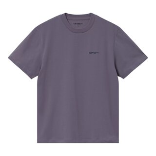 Carhartt WIP W' S/S Script Embroidery T-S - Shady Purple/Dark Navy