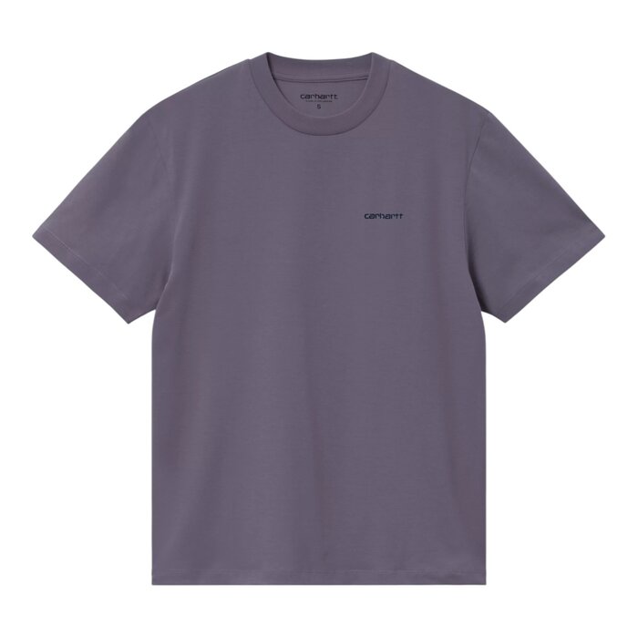 Carhartt WIP W' S/S Script Embroidery T-S - Shady Purple/Dark Navy