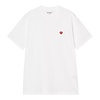 S/S Small Heart T-Shirt - White/Red