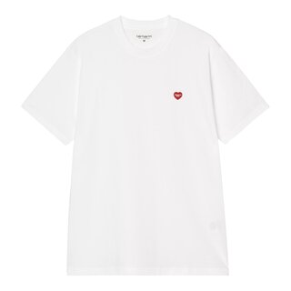 Carhartt WIP S/S Small Heart T-Shirt - White/Red