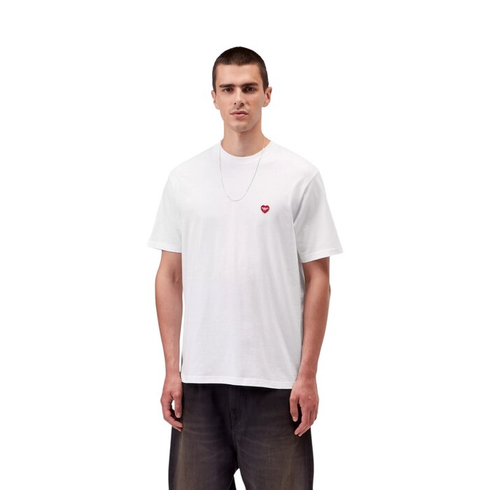 Carhartt WIP S/S Small Heart T-Shirt - White/Red