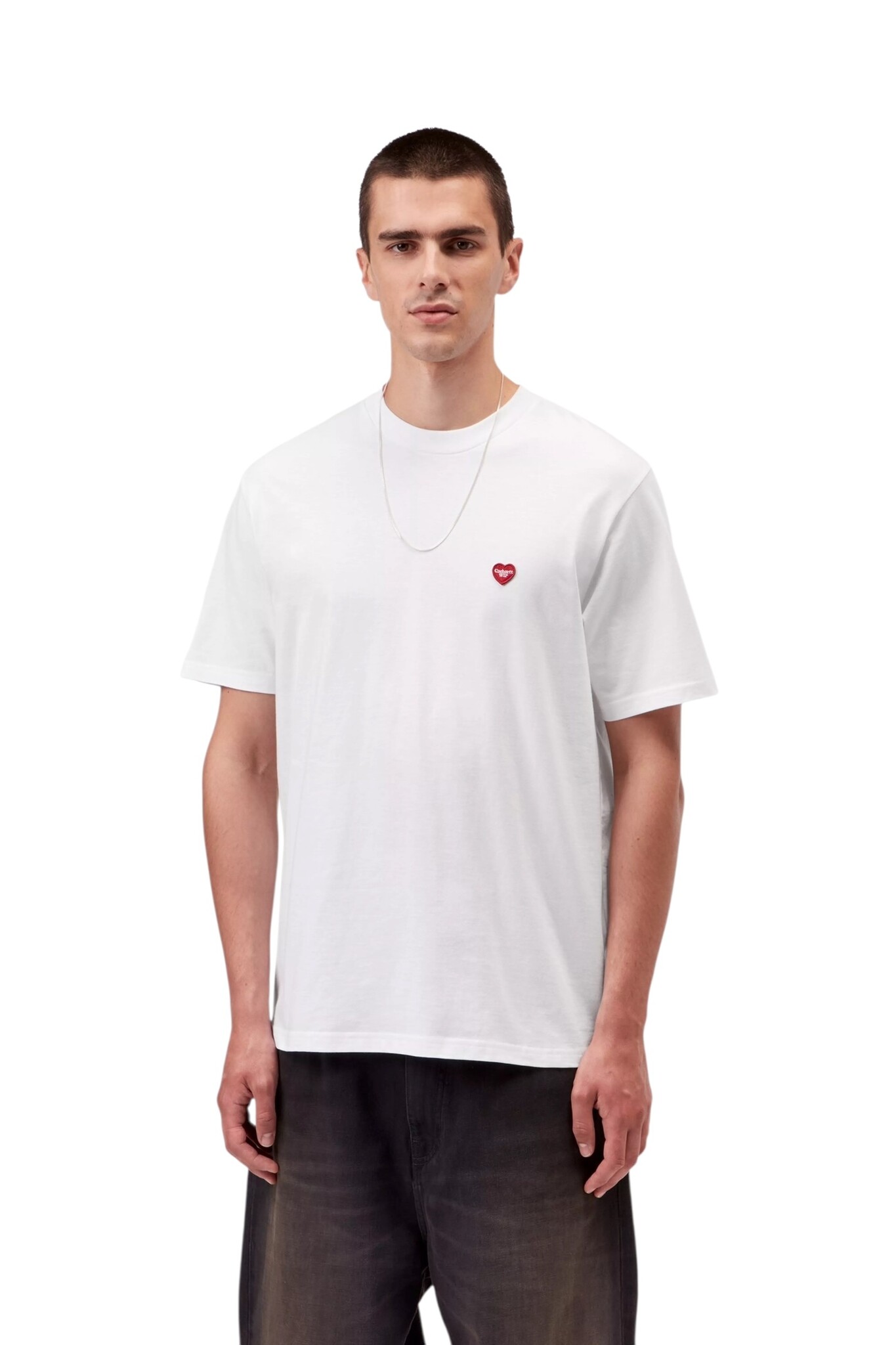 Carhartt WIP S/S Small Heart T-Shirt - White/Red