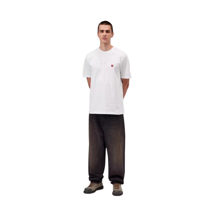 Carhartt WIP S/S Small Heart T-Shirt - White/Red