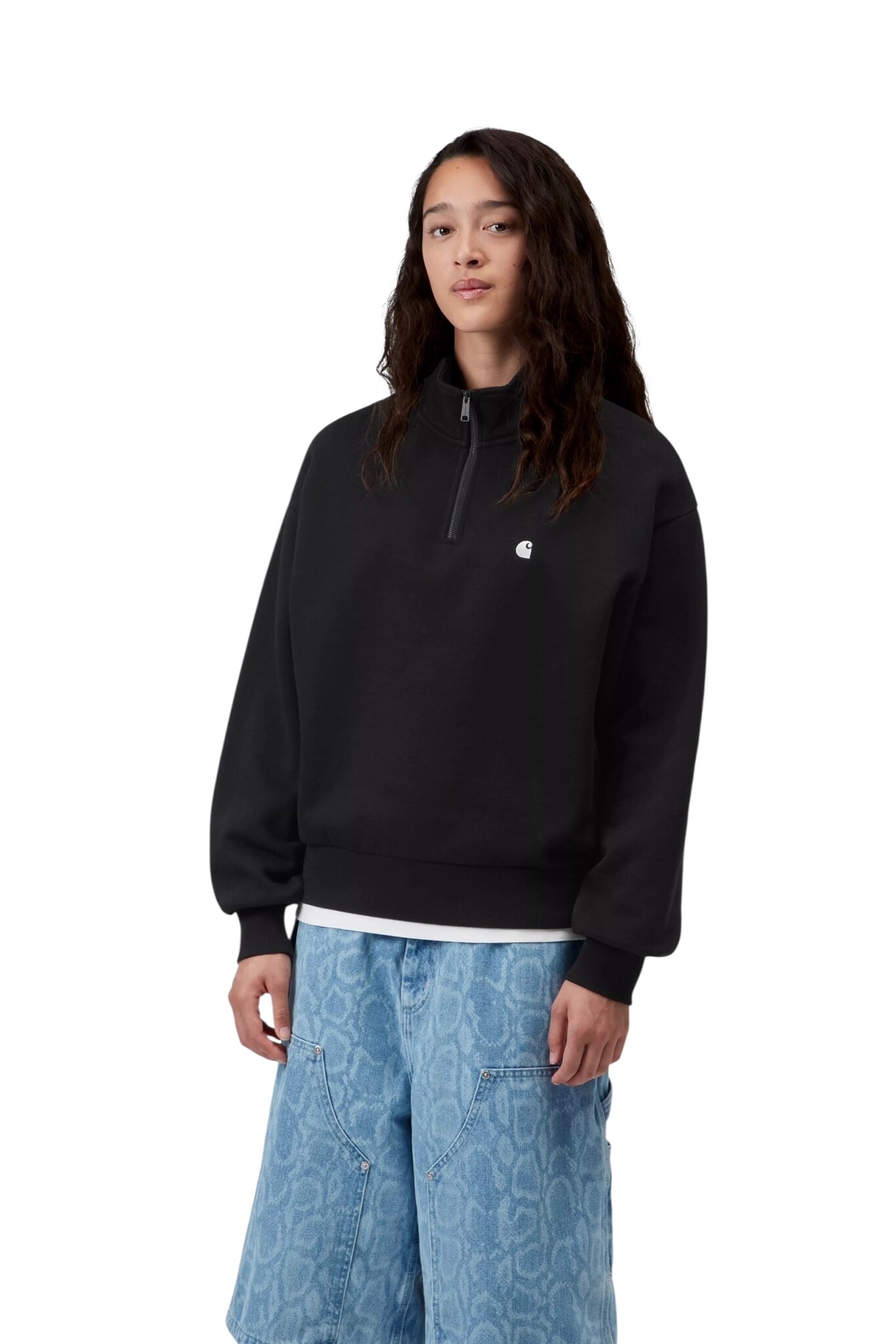 Carhartt WIP W' Casey High Neck Sweat - Black/Silver