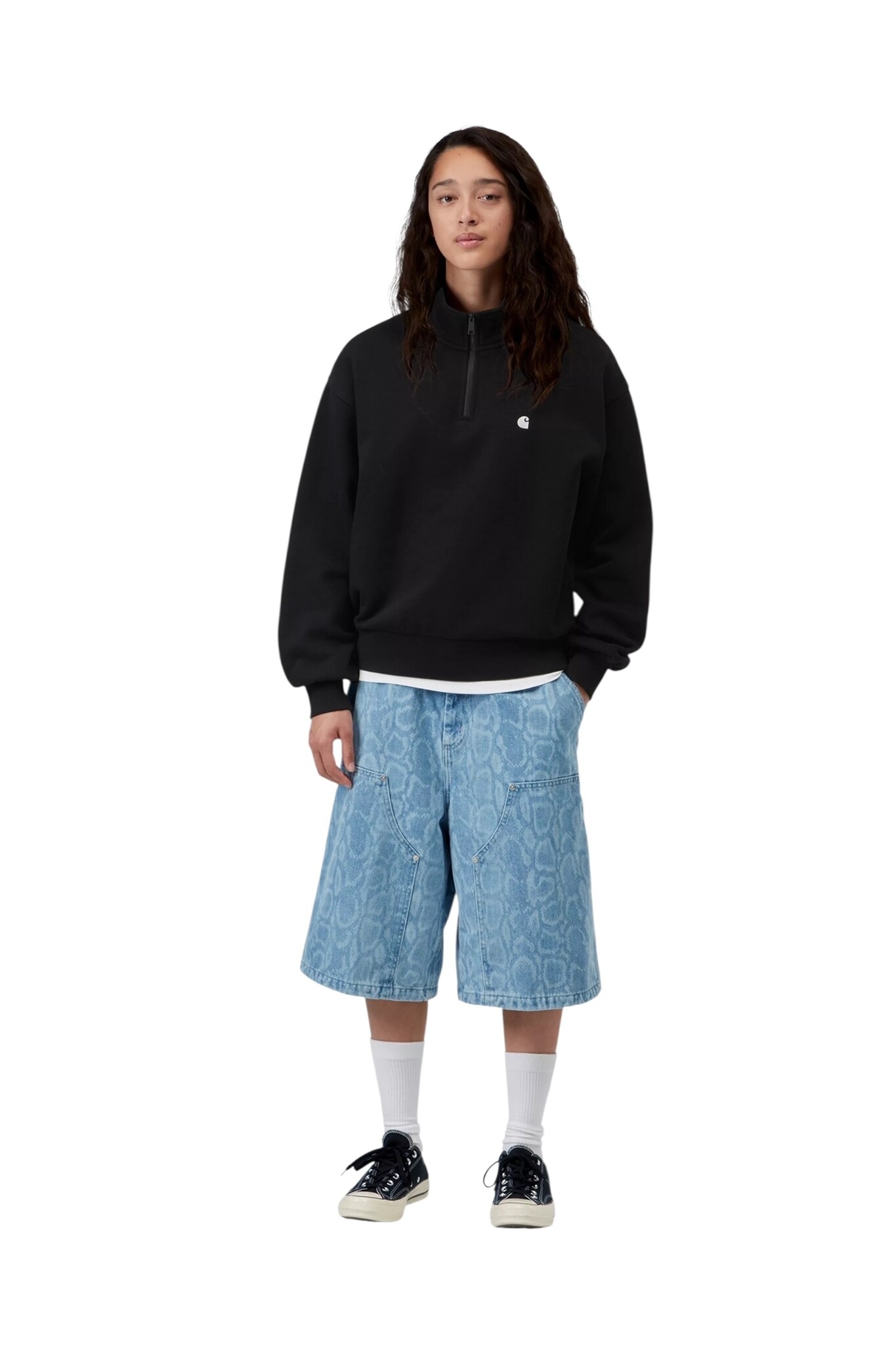 Carhartt WIP W' Casey High Neck Sweat - Black/Silver
