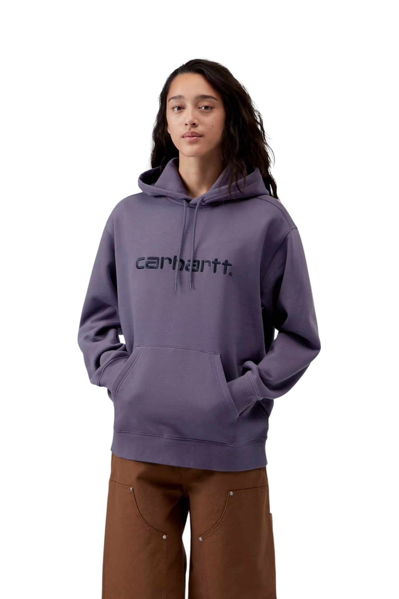 Carhartt WIP W' Hooded Carhartt Sweat - Shady Purple/Dark Navy
