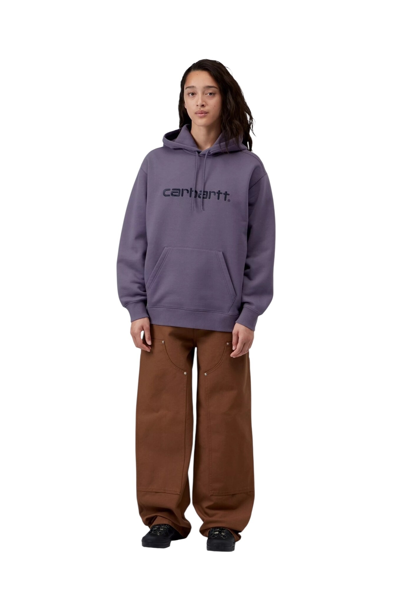 Carhartt WIP W' Hooded Carhartt Sweat - Shady Purple/Dark Navy