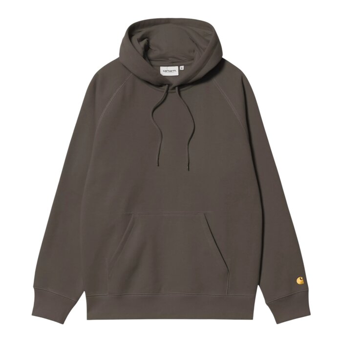 Carhartt WIP Hooded Chase Sweat - Shungite/Gold