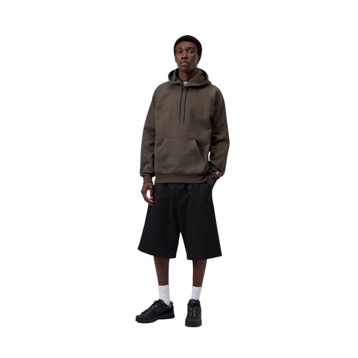 Carhartt WIP Hooded Chase Sweat - Shungite/Gold