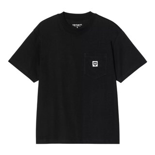 Carhartt WIP W' S/S Pocket Small Heart T-Shirt - Black