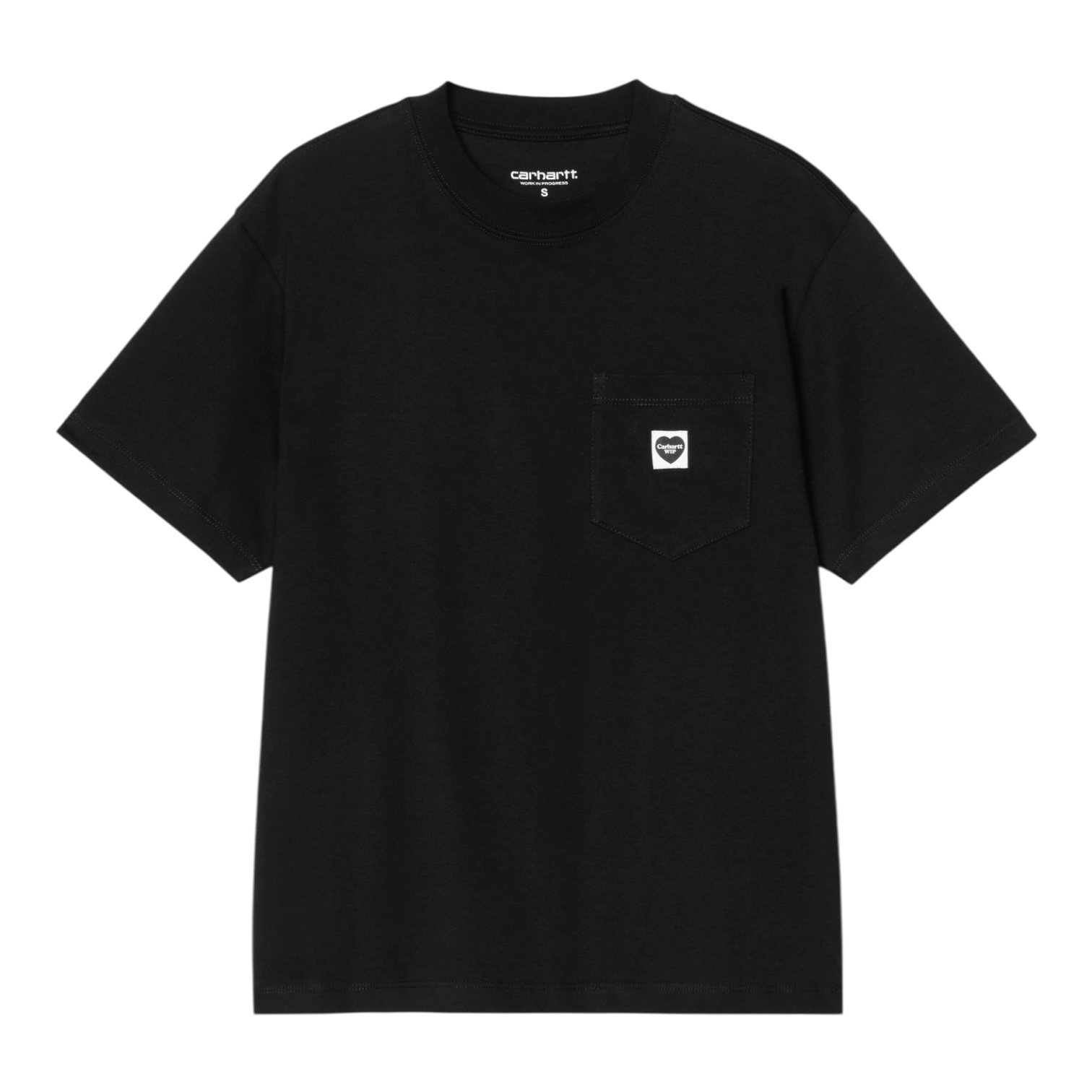 Carhartt WIP W' S/S Pocket Small Heart T-Shirt - Black